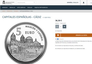 La Catedral y el Malecón del Campo del Sur de Cádiz, en una moneda de 5 euros: cómo conseguirla
