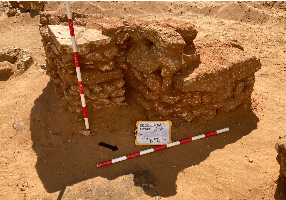 Hallazgo arqueológico en Marqués de Cropani, en Cádiz.