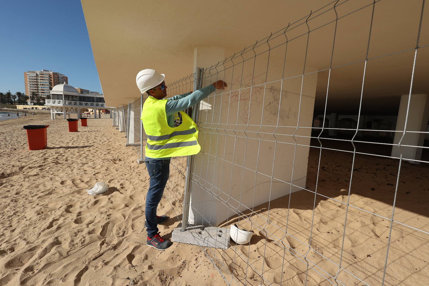 Fotos: Arrancan las obras de reparación en la sede del Centro de Arqueología Subacuática en La Caleta