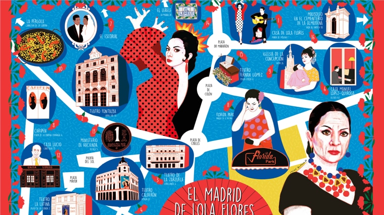 La ruta de Lola Flores en Madrid: el paso y la huella de &#039;La Faraona&#039; por la animada capital de España