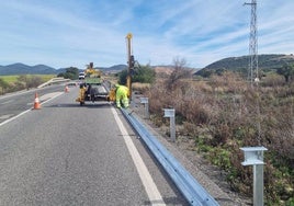 Cortada totalmente la carretera A-384 por la inestabilidad de la vía