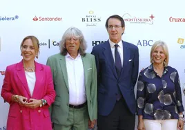 Almudena Martínez, presidenta de Diputación, Jose Mercé, Mauricio Gónzalez-Gordon, Presidente de González Byass y y María José García Pelayo, alcaldesa de Jerez