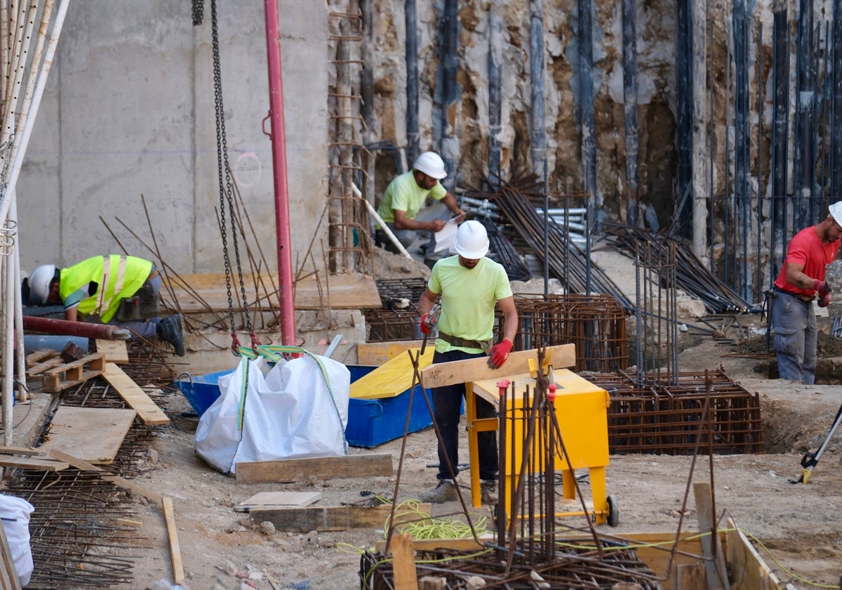 Obreros de la construcción en Cádiz