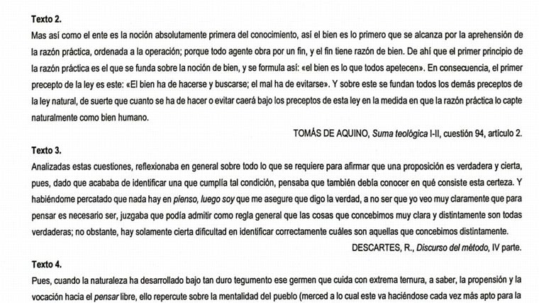 Examen de Historia de la Filosfía.