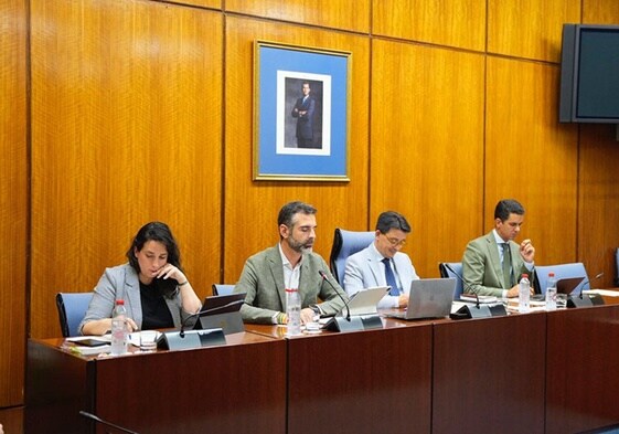 Ramón Fernández Pacheco valora positivamente el Eurovelo en la sede parlamentaria.