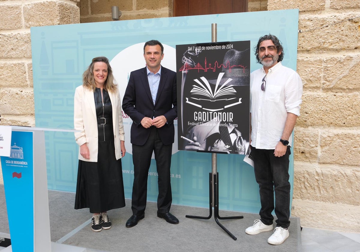 Presentación del Festival Literario de Novela Negra que se celebrará en Cádiz.