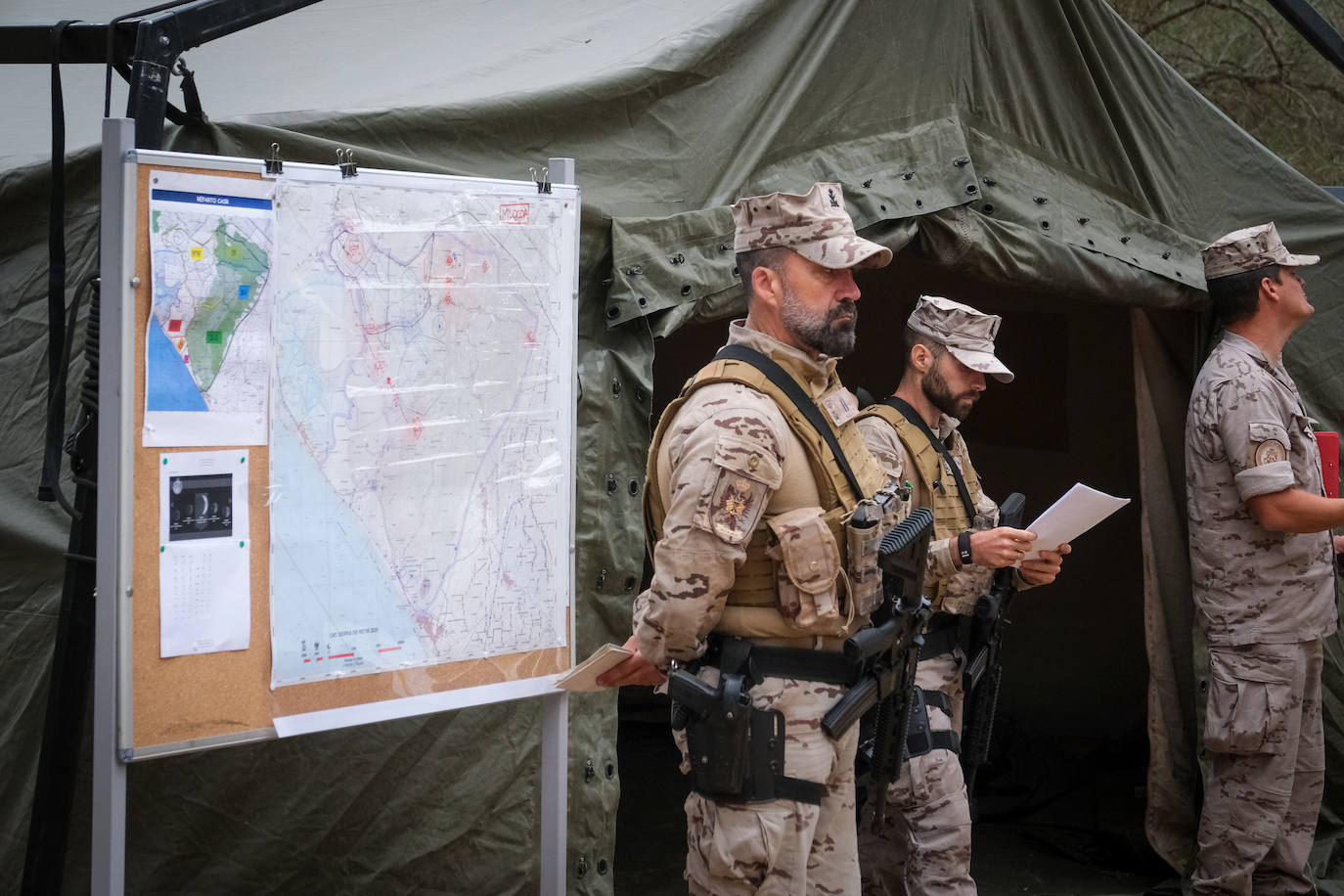 Fotos: Adiestramiento en El Retín para defender la frontera de Rumanía y Ucrania