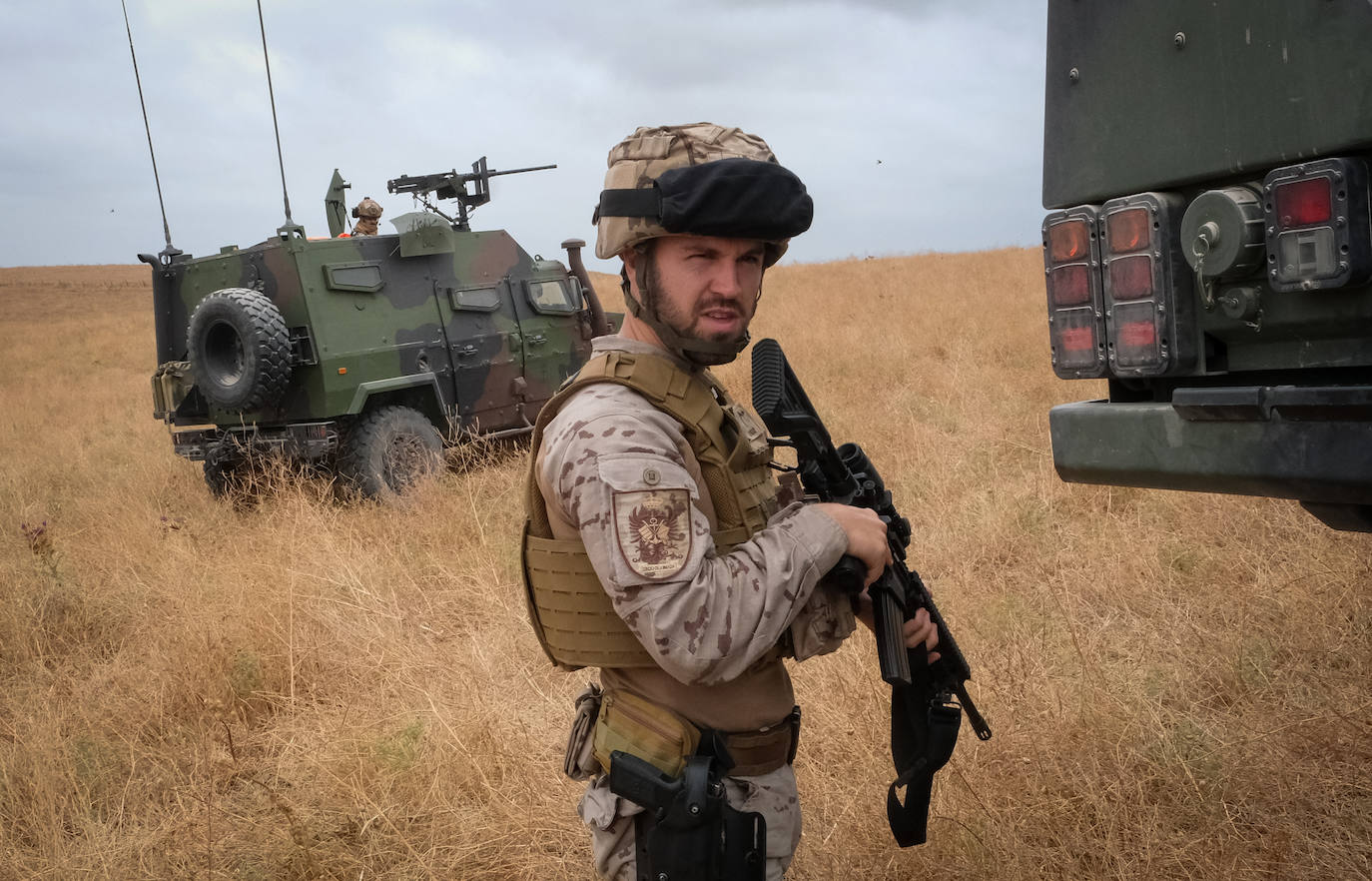 Fotos: Adiestramiento en El Retín para defender la frontera de Rumanía y Ucrania