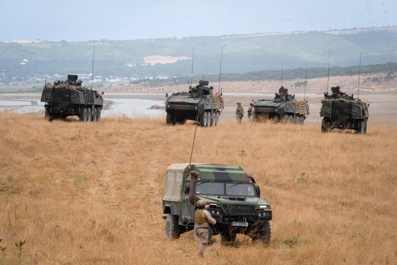 Fotos: Adiestramiento en El Retín para defender la frontera de Rumanía y Ucrania