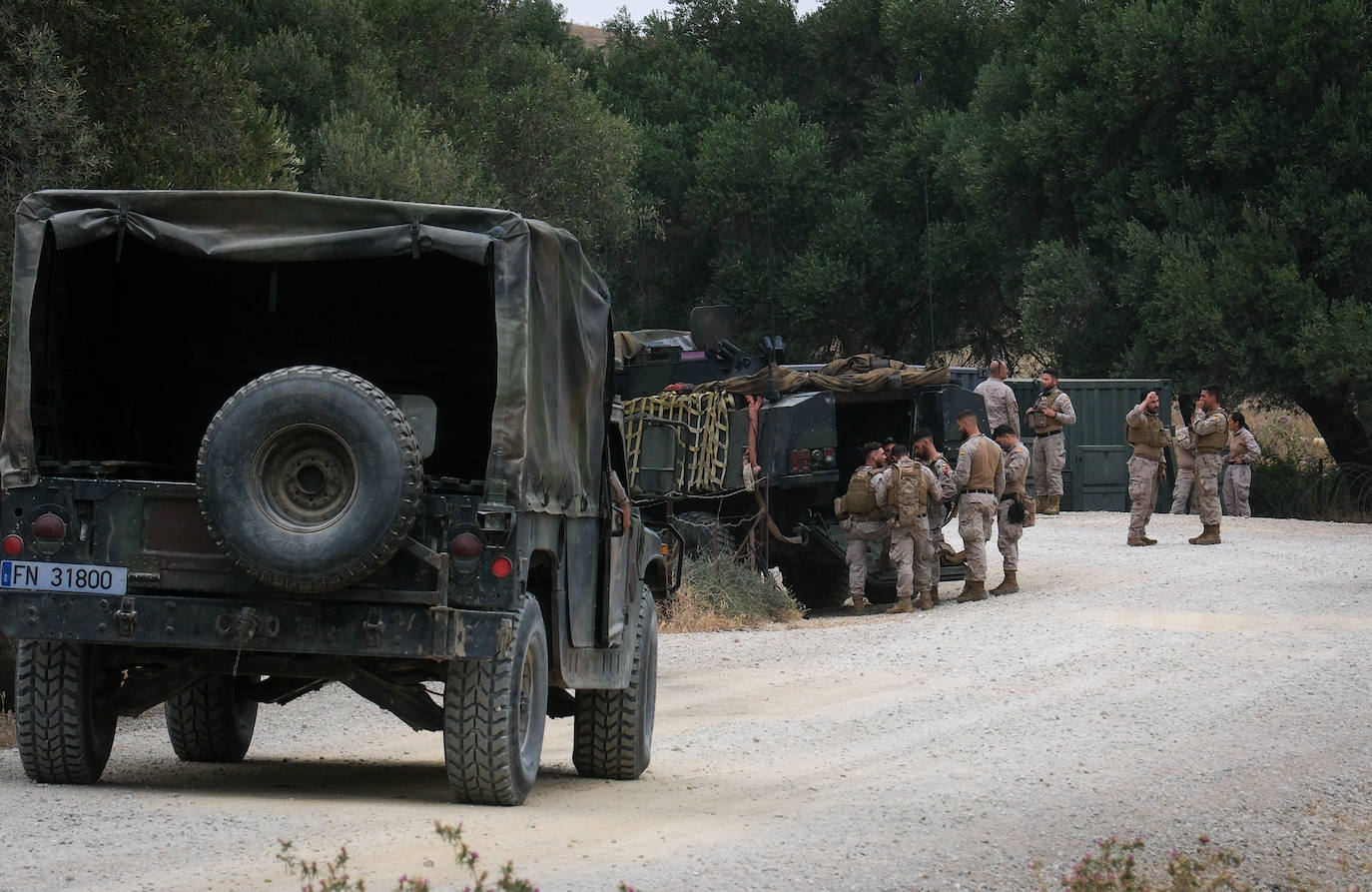 Fotos: Adiestramiento en El Retín para defender la frontera de Rumanía y Ucrania