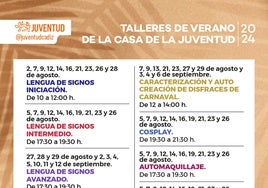 Estos son los talleres de la Casa de la Juventud este verano en Cádiz