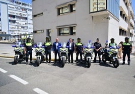 La Policía Local de Cádiz cuenta con cinco nuevas motocicletas