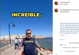 Larry Shy, el influencer americano que 'muere' por Cádiz y Jerez y amenaza con conquistar Gibraltar