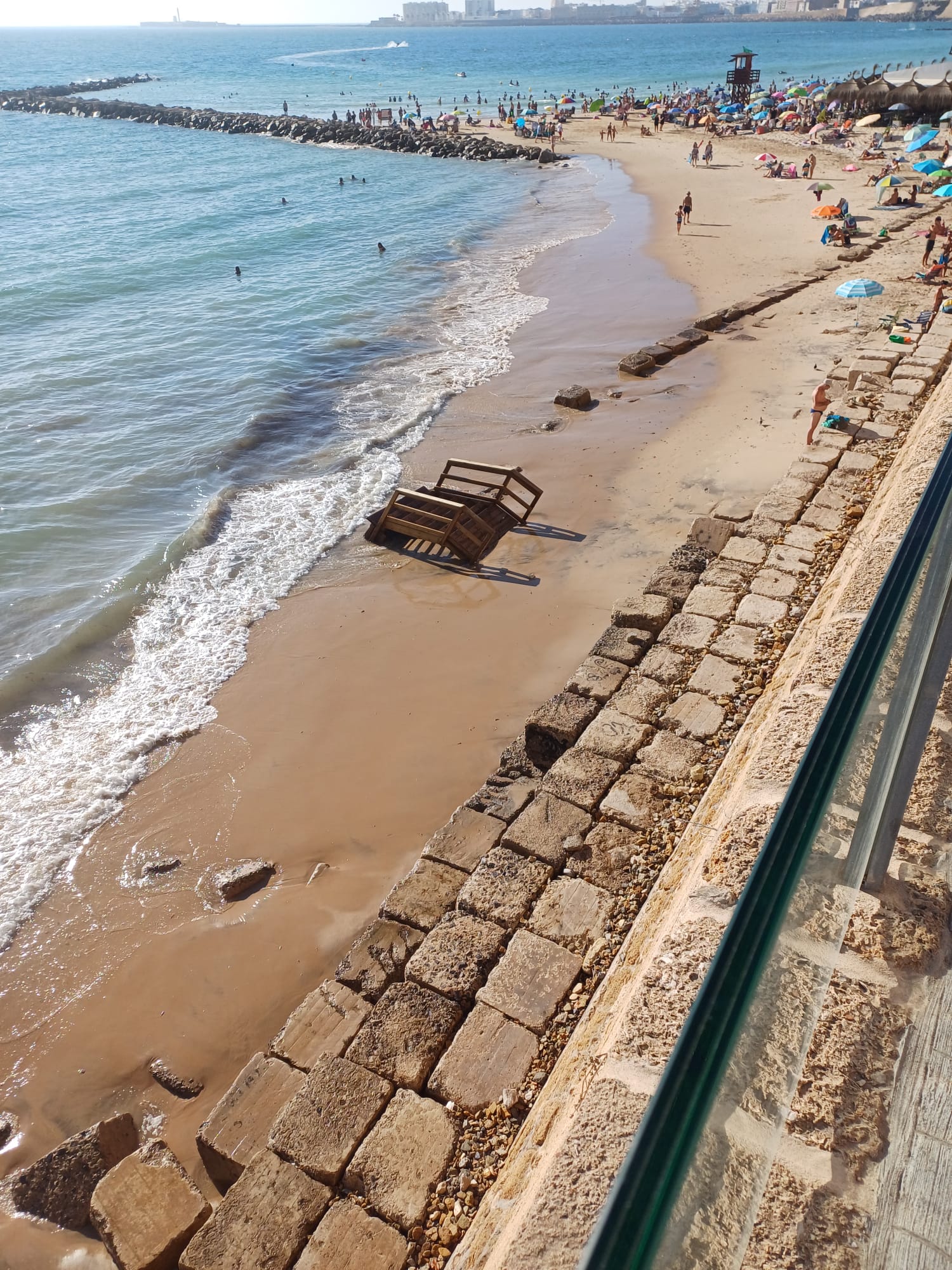 La pieza de madera de la escalera de caracol de Santa María del Mar se ha desprendido