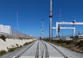 Traviesa montada en el último tramo del Bajo de la Cabezuela