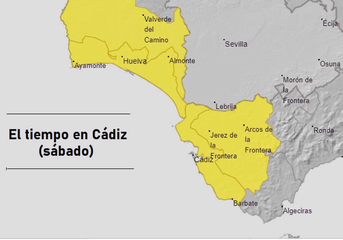 Previsión del tiempo en Cádiz este sábado según AEMET