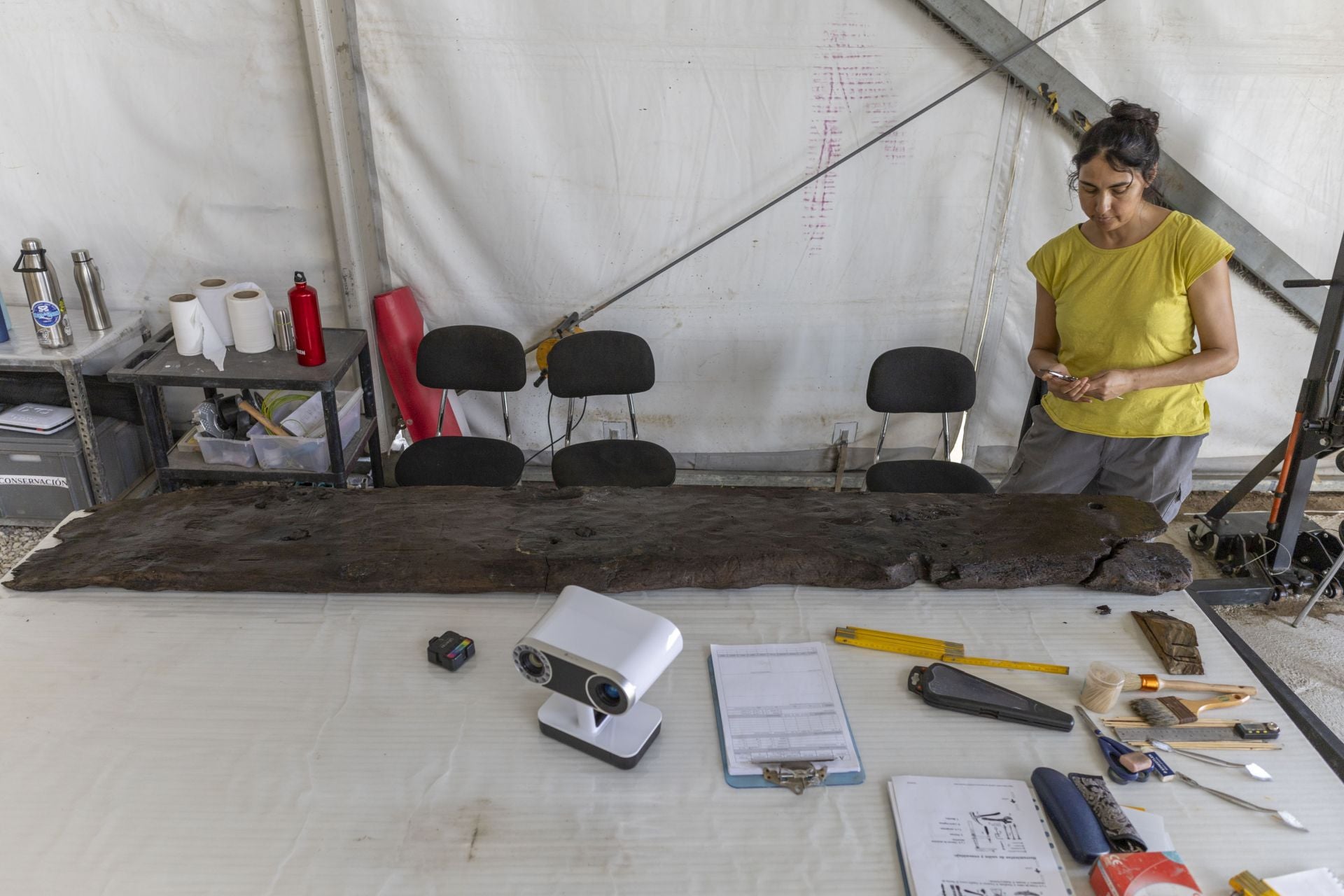 Fotos: así se ve parte del galeón del siglo XVII hundido en aguas de Cádiz