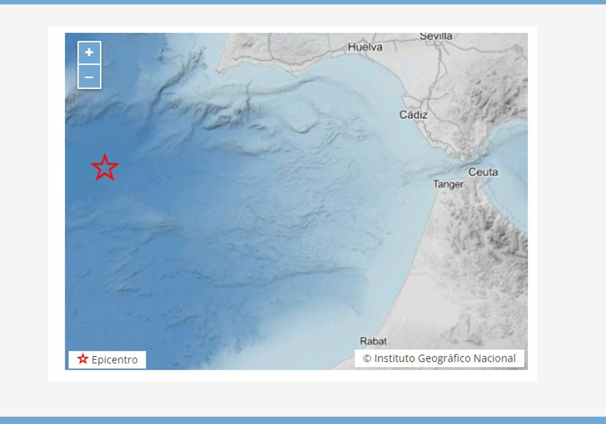 Localización del epicentro del terremoto de esta madrugada