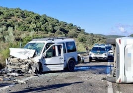 Accidente en Algodonales: cuatro heridos tras una colisión entre tres coches