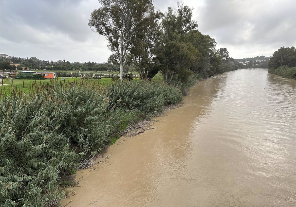 El caudal del río Guadiaro en San Roque baja su fuerza y disminuye el nivel de alerta