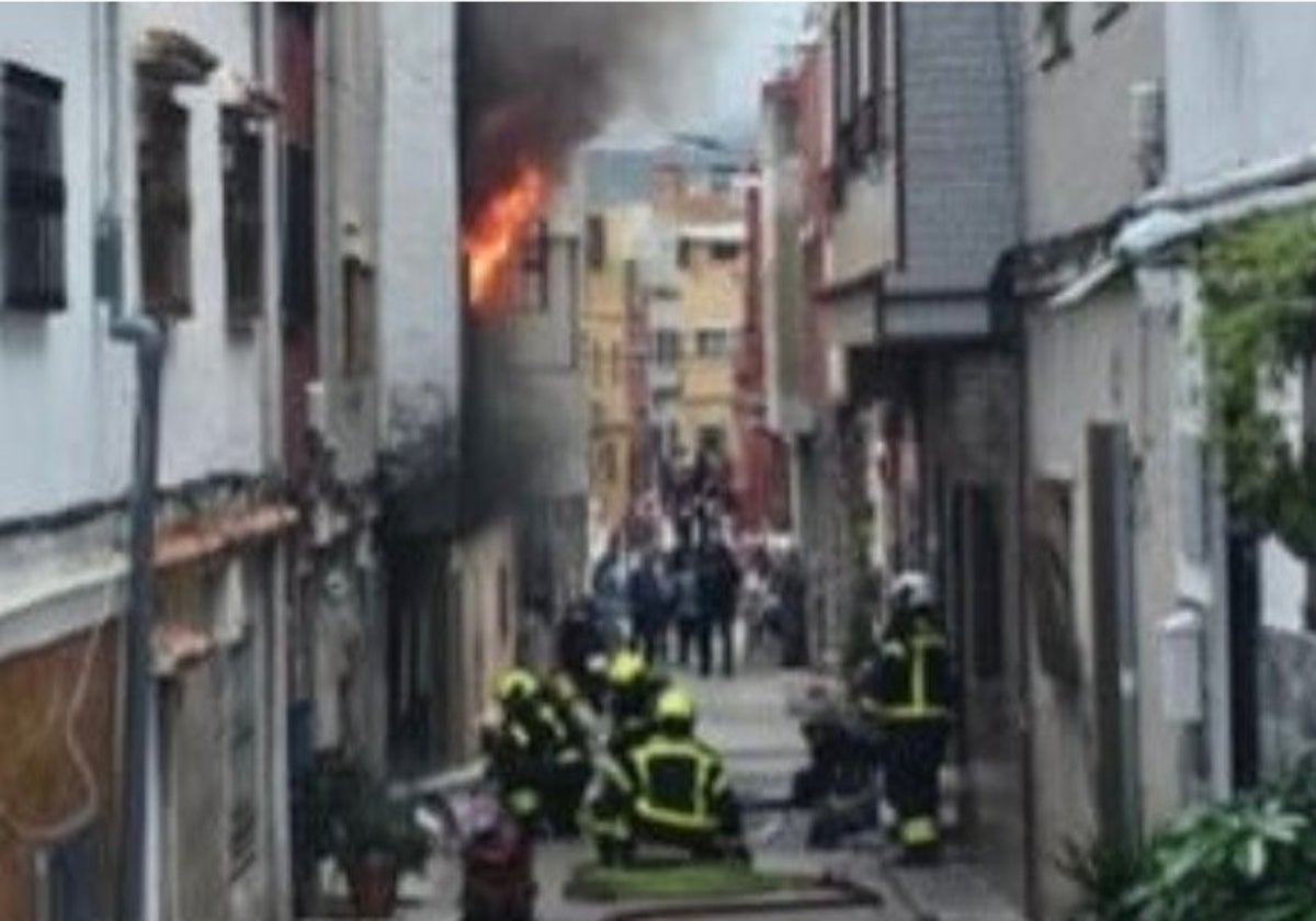 Actuación de los bomberos