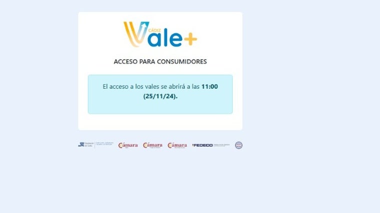 Los usuarios que se hayan registrado podrán conseguir los vales a partir de las 11.00 horas.