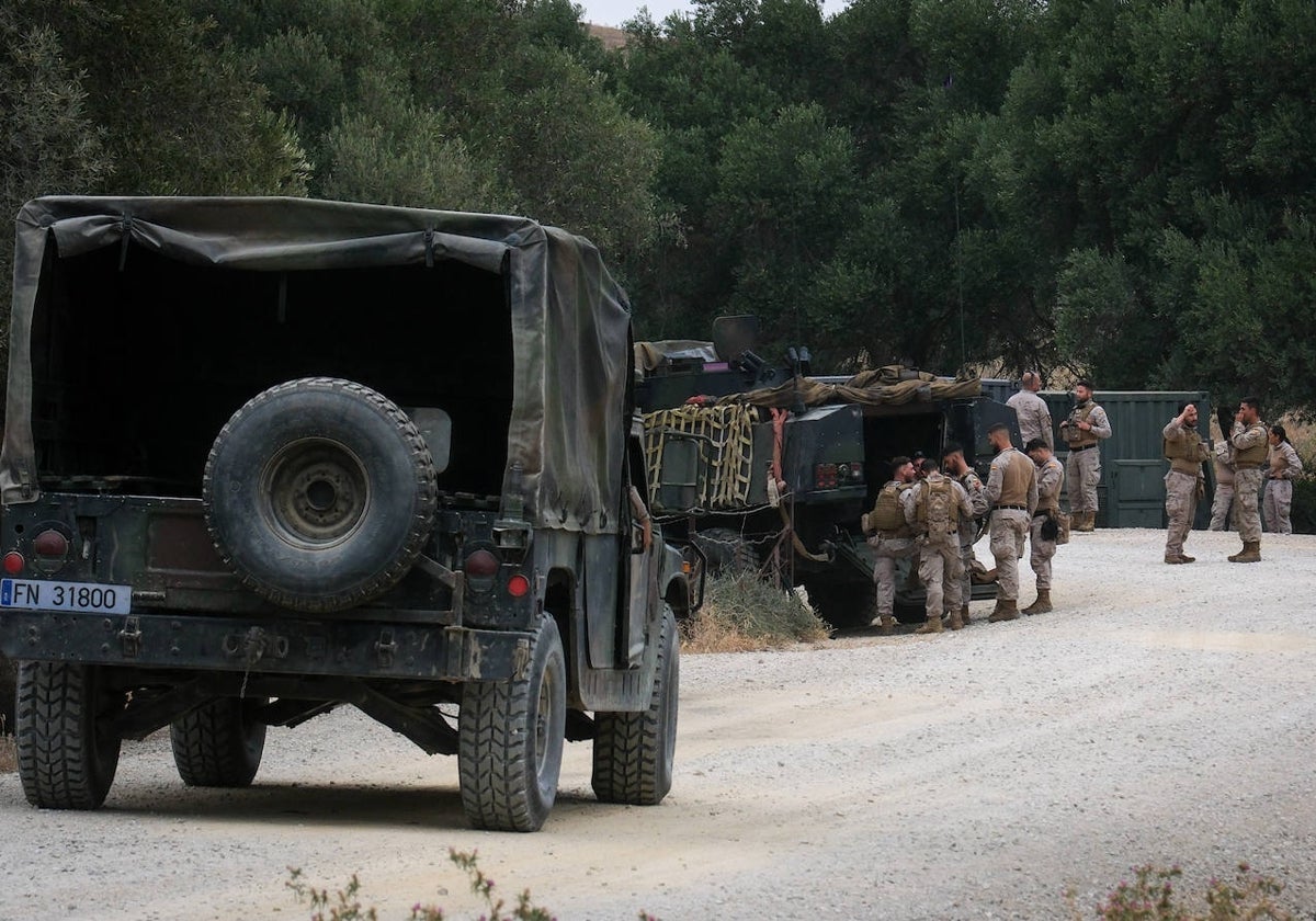 Adiestramiento de militares en el Retín durante el pasado mes de junio