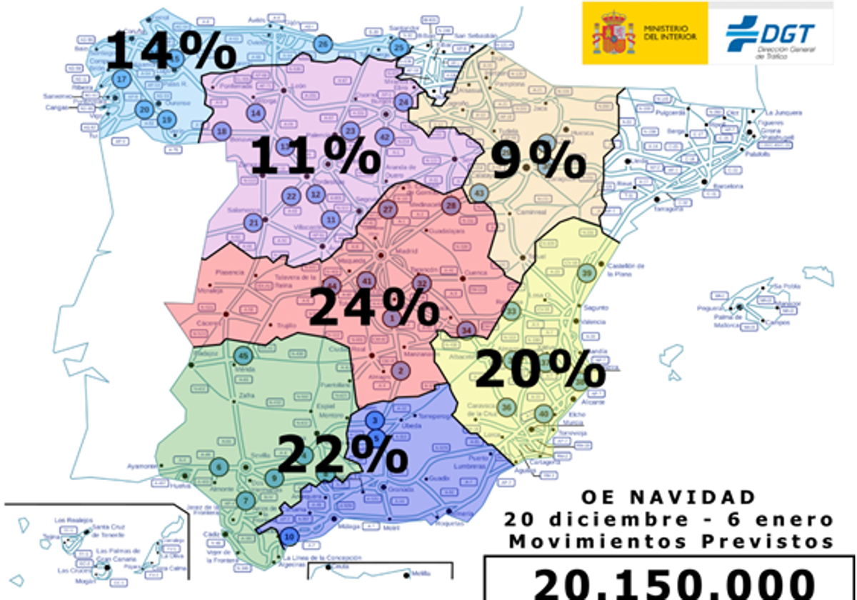 La DGT avisa: estos son los días, las horas y los lugares donde habrá más atascos esta Navidad