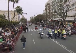 Cortes de tráfico en Cádiz con motivo de la Cabalgata de Reyes Magos