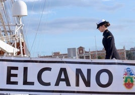 La guardiamarina Leonor de Borbón ya está a bordo del Juan Sebastián de Elcano en Cádiz