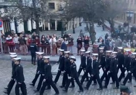 Así ha sido la llegada de la Princesa Leonor a la iglesia de Santo Domingo de Cádiz