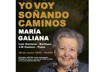 María Galiana llega al Teatro Moderno de Chiclana con su espectáculo 'Yo voy soñando caminos'