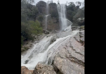 La cascada más grande de la provincia de Cádiz, un espectáculo tras el paso de la borrasca Jana