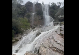 La cascada más grande de la provincia de Cádiz, un espectáculo tras el paso de la borrasca Jana