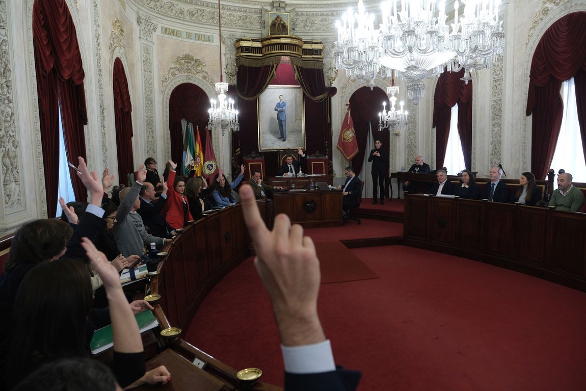 Las imágenes del pleno extraordinario para aprobar los Presupuestos en Cádiz