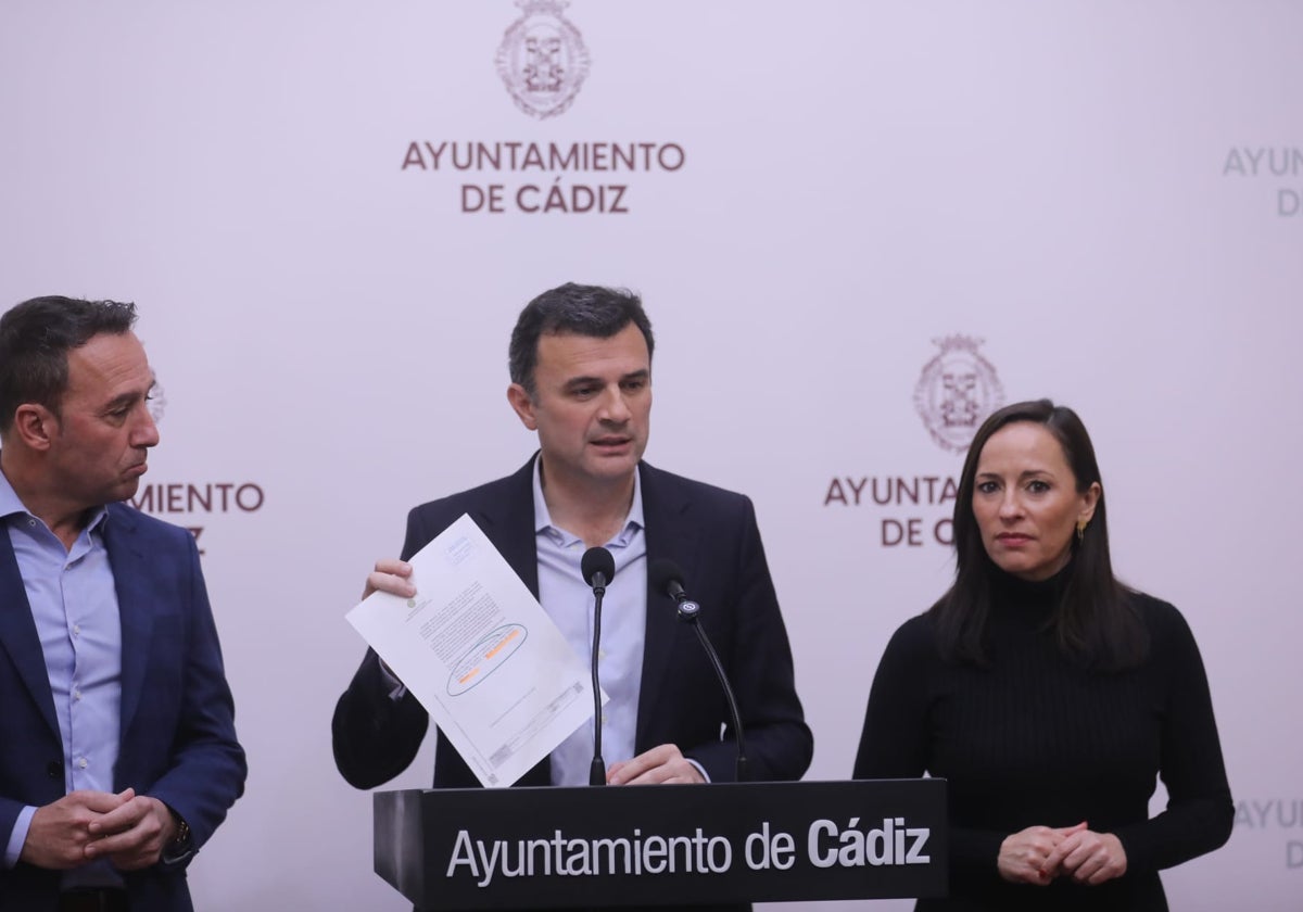 Bruno García, durante la rueda de prensa de la Junta de Gobierno.