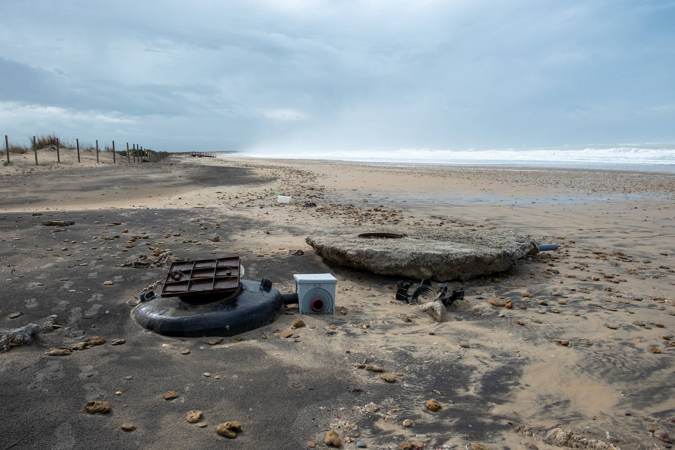 Fotos: Así están las playas gaditanas tras las fuertes lluvias