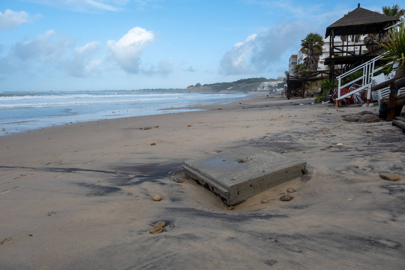 Fotos: Así están las playas gaditanas tras las fuertes lluvias