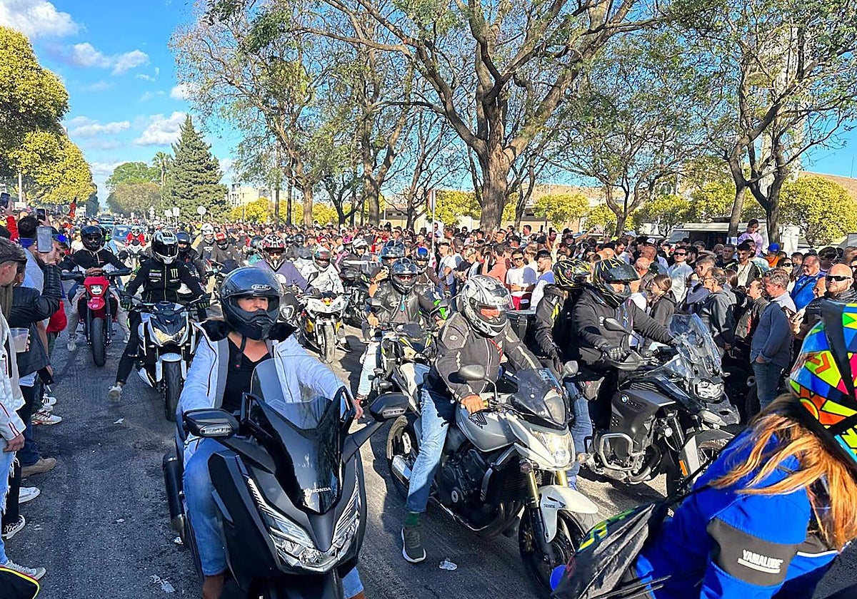 Archivo - Imagen de archivo de moteros en Jerez con motivo del Gran Premio de España de Moto GP 2024