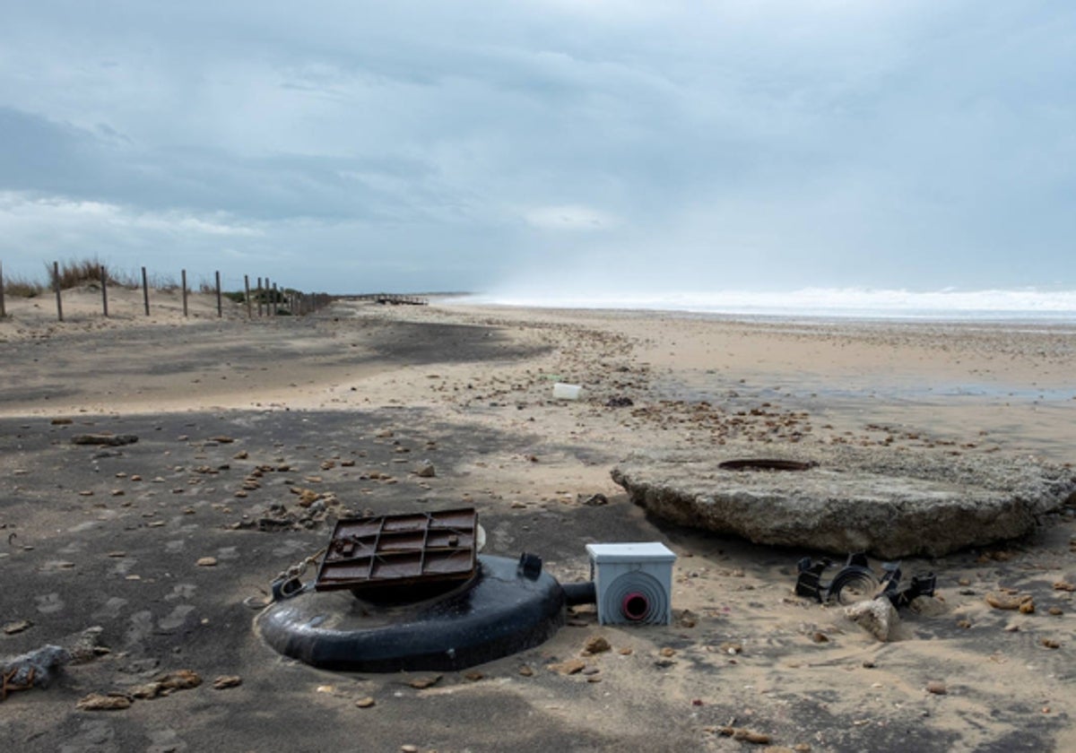 Imagen reciente de la playa de Camposoto, en San Fernando.