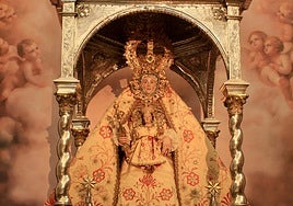 La Virgen de los Santos, expuesta en veneración en su Santuario de Alcalá de los Gazules