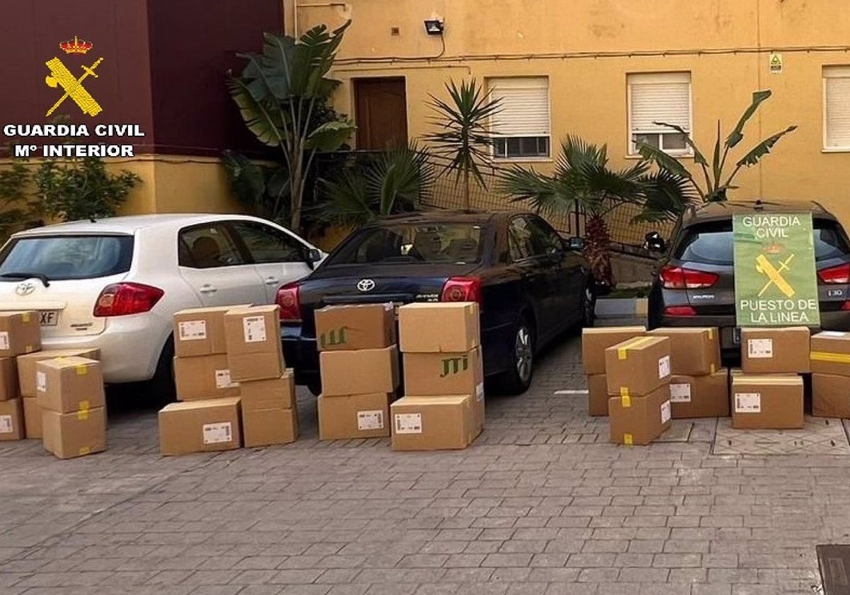 Tabaco de contrabando incautado al desmantelar una red que operaba desde el Campo de Gibraltar