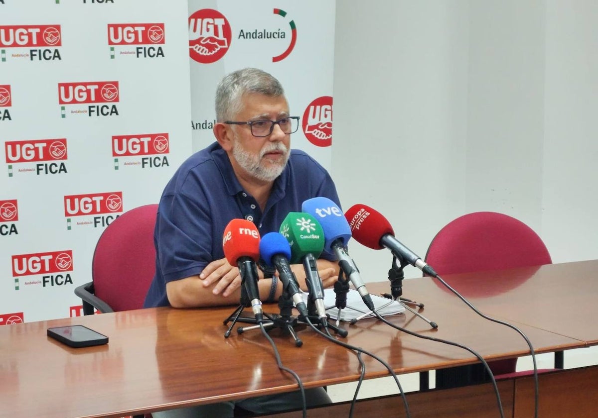 El secretario general de UGT FICA Andalucía, José Manuel Rodríguez Saucedo