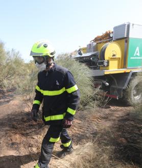 Imagen secundaria 2 - Incendio en Puerto Real: Vecinos se movilizan ante la proximidad de las llamas a las casas en El Almendral