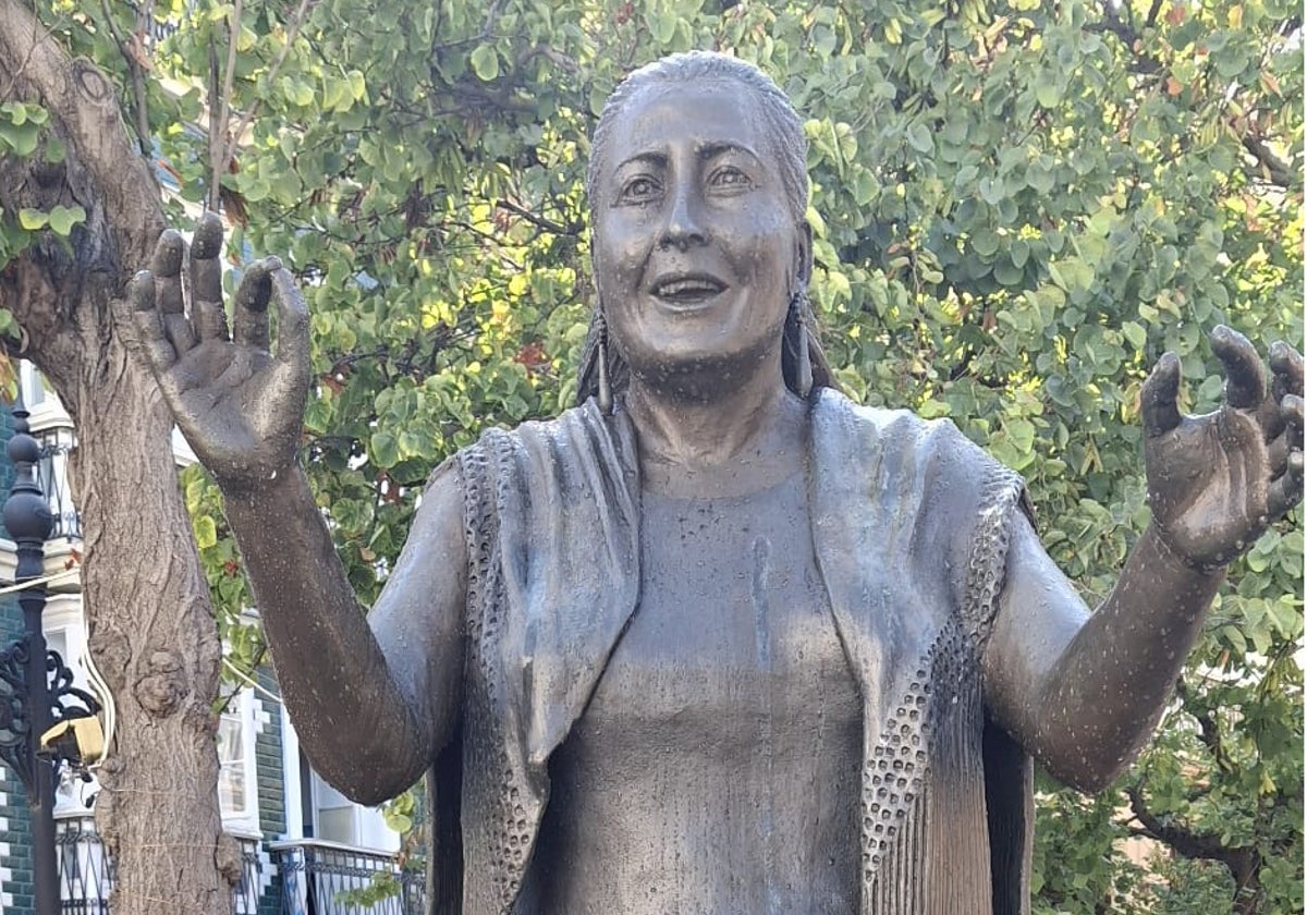 La escultura de La Perla ya luce en perfectas condiciones