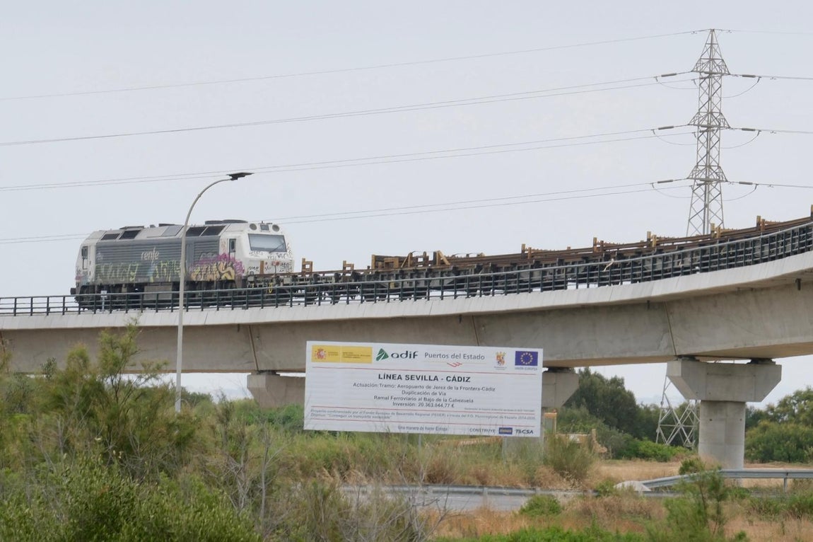 Primer ensayo con el tren de La Cabezuela