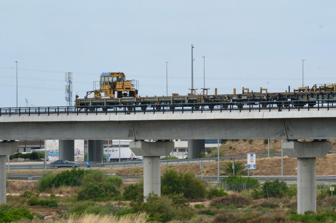 Primer ensayo con el tren de La Cabezuela