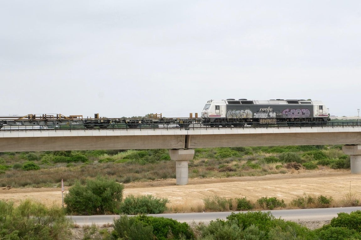 Primer ensayo con el tren de La Cabezuela