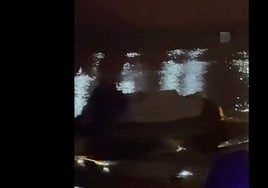 Vídeo: Una lancha cargada de garrafas de gasolina navega por el Guadalete en El Puerto ante el asombro de vecinos y veraneantes