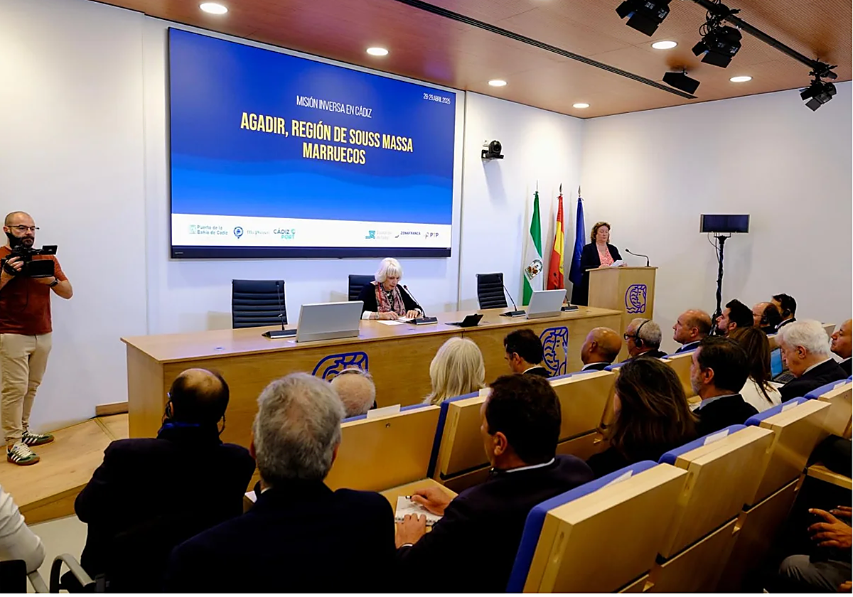 Reunión celebrada el pasado abril entre empresarios de Marruecos y la Autoridad Portuaria